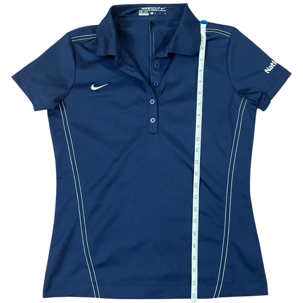 Nike Golf Dri-FIT Women’s Blue Polo‎ Shirt Small National MI Embroidered Logo